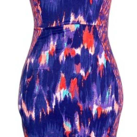 French Connection Purple Cap Sleeves Midi Short Casual Dress [size 6] - Picture 6 of 6